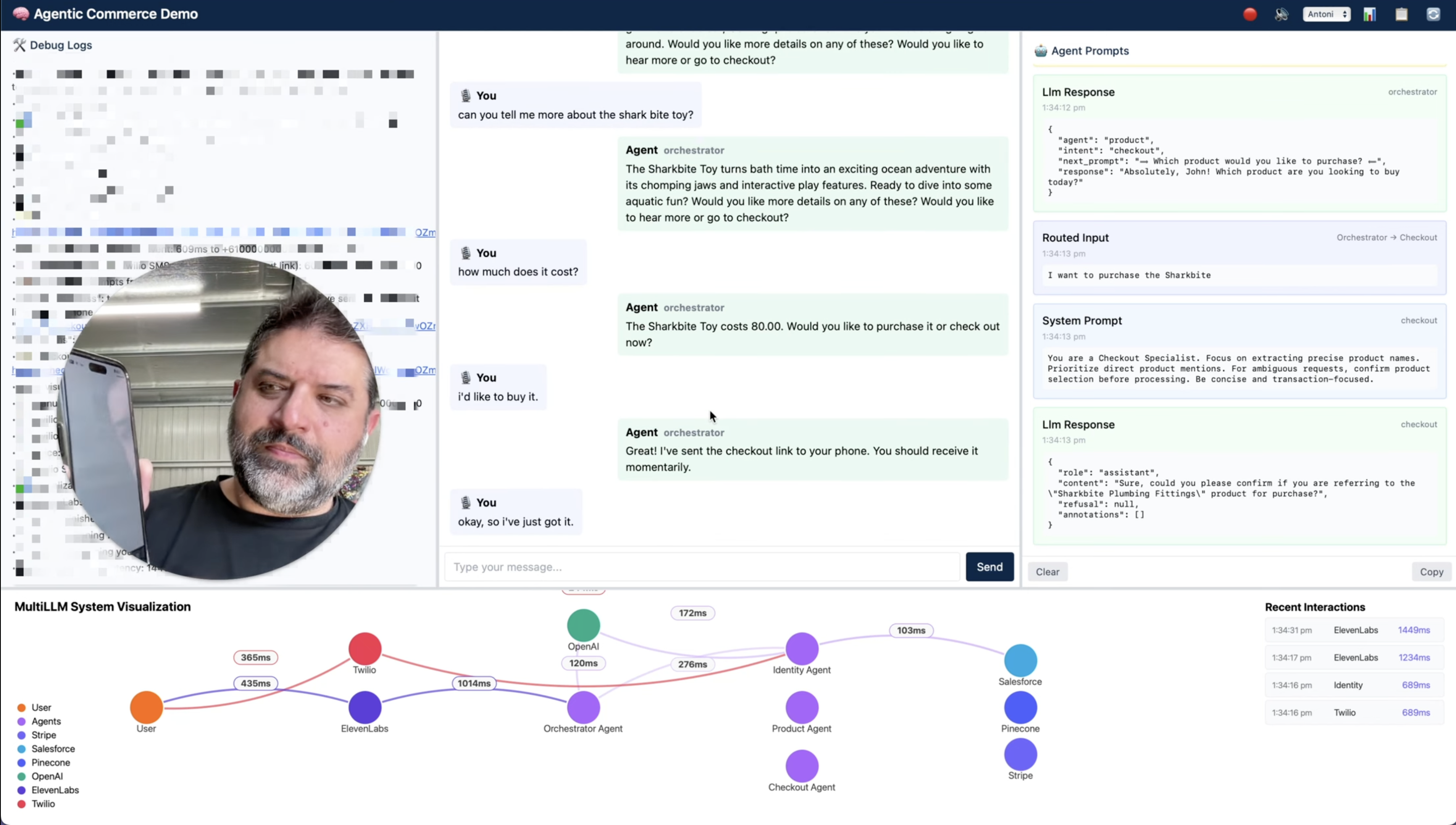 Agentic Commerce Demo – Voice-first LLM Checkout